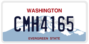 CMH4165 license plate in Washington