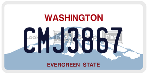 CMJ3867 license plate in Washington