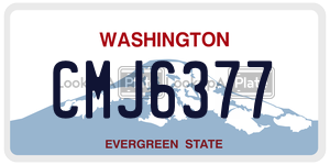 CMJ6377 license plate in Washington