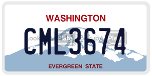 CML3674  license plate in WA