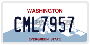 CML7957 license plate in Washington
