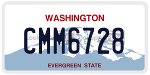 CMM6728 license plate in Washington