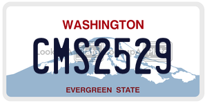 CMS2529  license plate in WA