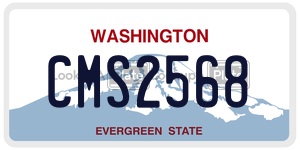 CMS2568  license plate in WA