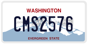 CMS2576  license plate in WA