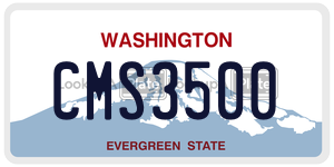 CMS3500 license plate in Washington