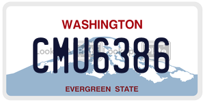 CMU6386  license plate in WA
