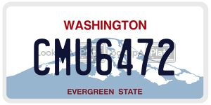 CMU6472  license plate in WA