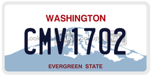 CMV1702 license plate in Washington
