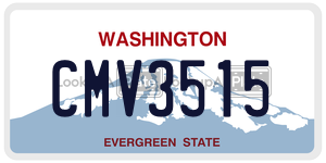 CMV3515 license plate in Washington