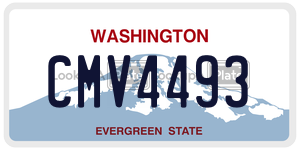 CMV4493 license plate in Washington