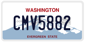 CMV5882  license plate in WA