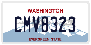 CMV8323  license plate in WA