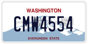 CMW4554 license plate in Washington