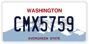 CMX5759 license plate in Washington