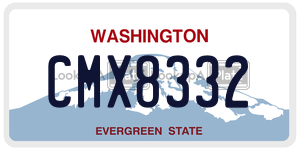 CMX8332  license plate in WA