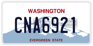 CNA6921 license plate in Washington
