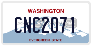 CNC2071 license plate in Washington