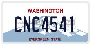 CNC4541  license plate in WA