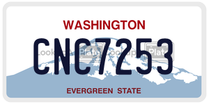 CNC7253  license plate in WA