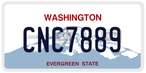 CNC7889  license plate in WA