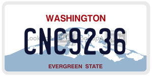 CNC9236 license plate in Washington