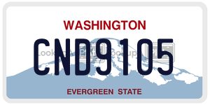 CND9105 license plate in Washington