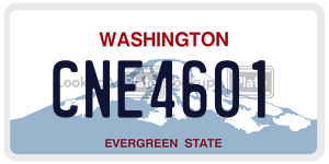 CNE4601 license plate in Washington