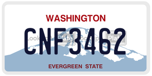 CNF3462  license plate in WA