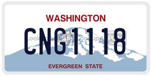CNG1118 license plate in Washington