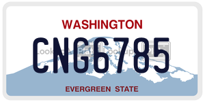 CNG6785 license plate in Washington