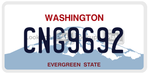 CNG9692 license plate in Washington