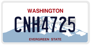CNH4725  license plate in WA