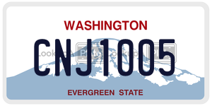 CNJ1005 license plate in Washington