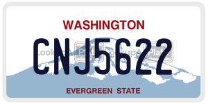 CNJ5622  license plate in WA