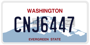 CNJ6447  license plate in WA