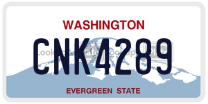 CNK4289 license plate in Washington