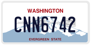 CNN6742 license plate in Washington
