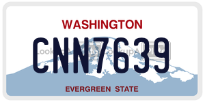 CNN7639 license plate in Washington