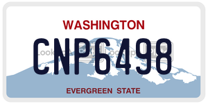 CNP6498 license plate in Washington