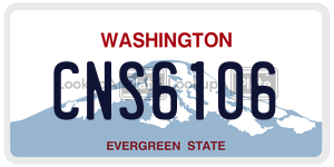 CNS6106 license plate in Washington