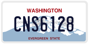 CNS6128  license plate in WA