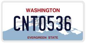 CNT0536 license plate in Washington