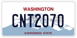 CNT2070  license plate in WA