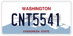 CNT5541 license plate in Washington