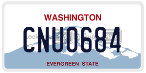 CNU0684  license plate in WA