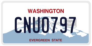 CNU0797 license plate in Washington