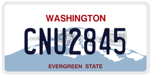 CNU2845  license plate in WA