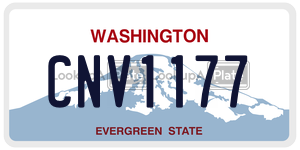 CNV1177  license plate in WA
