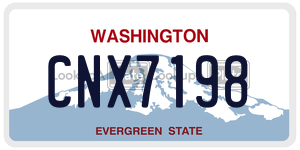 CNX7198  license plate in WA